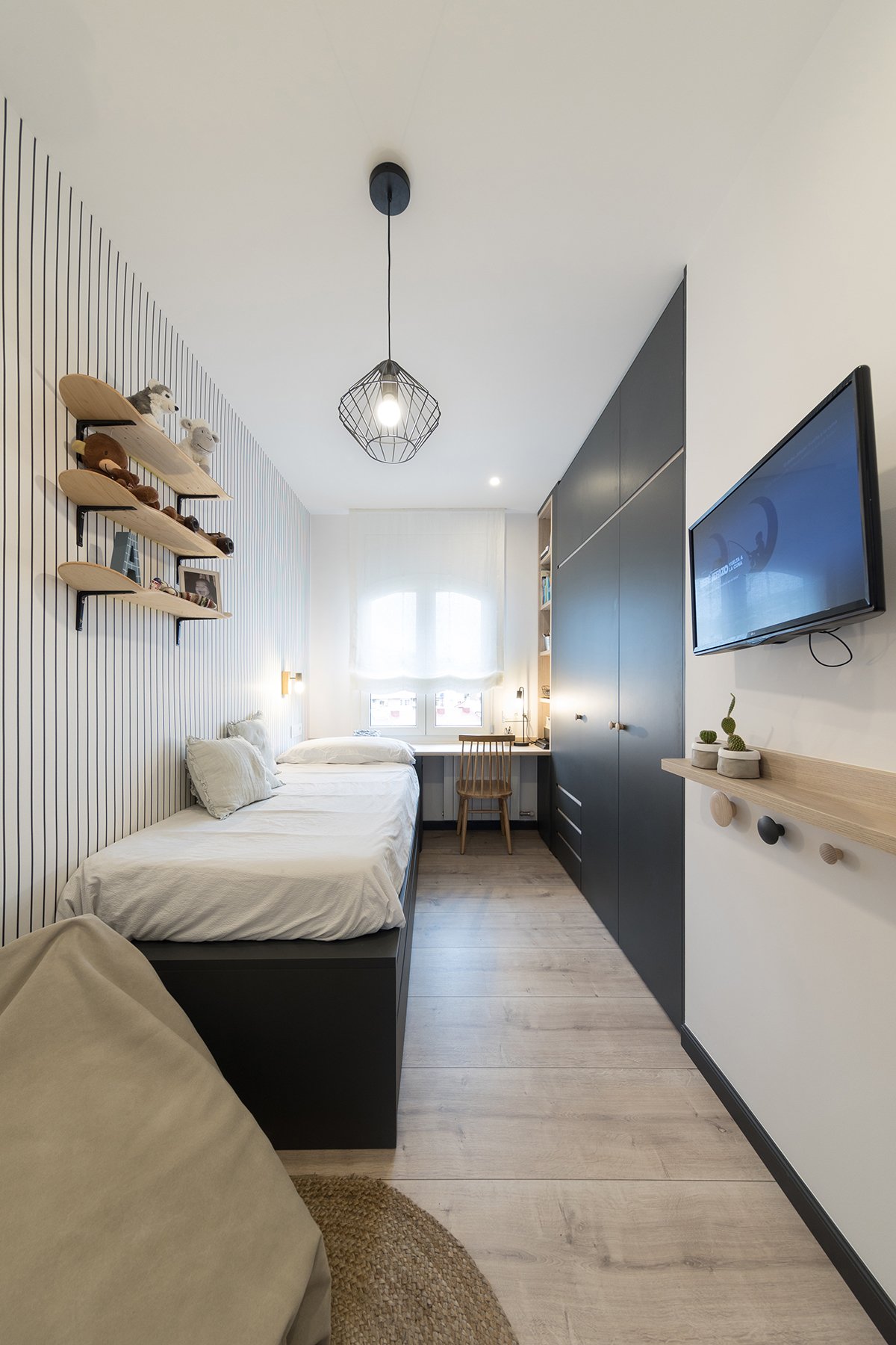 Habitación estilo industrial