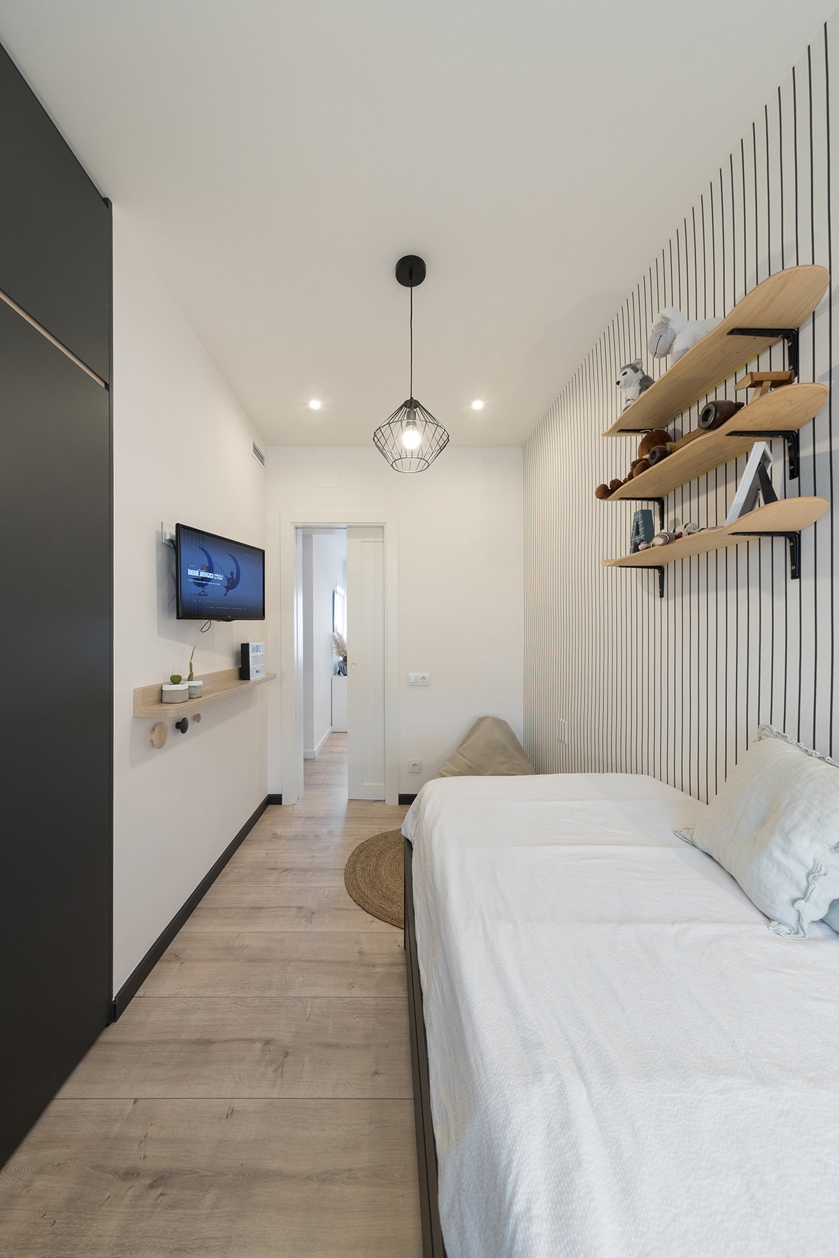 Habitación estantes skate