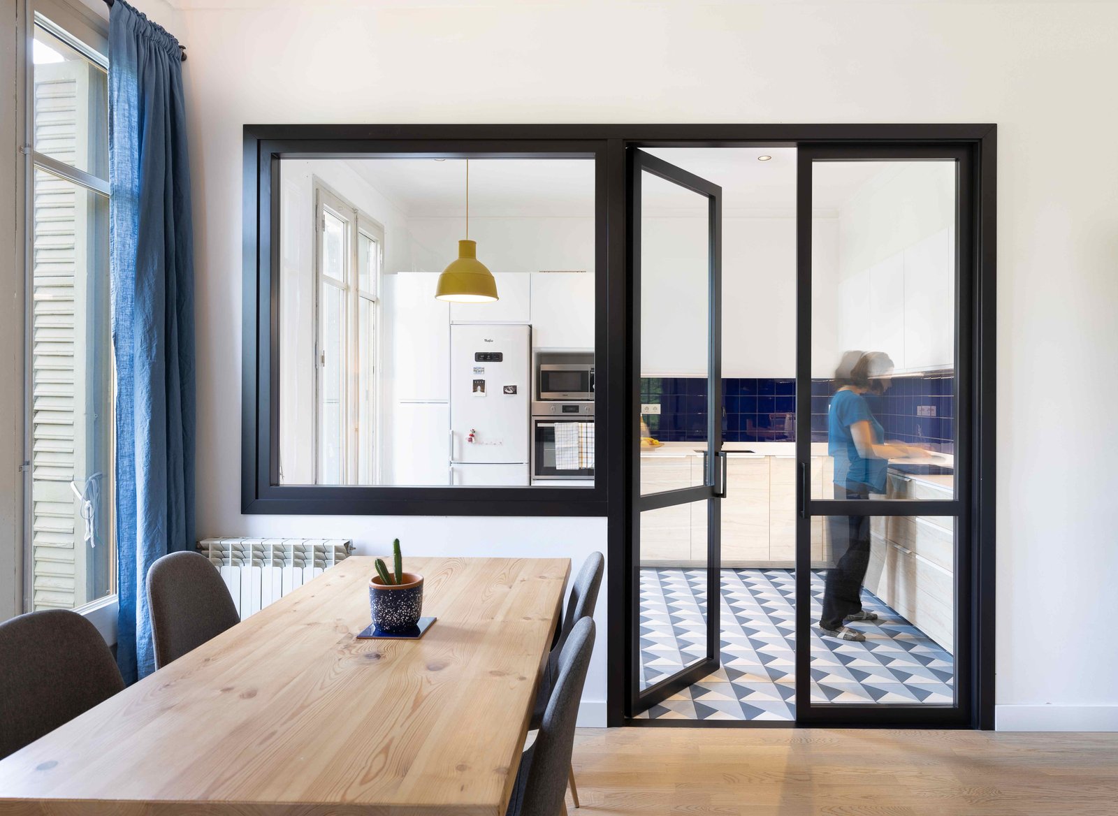 cocina abierta Cocina puerta cristal