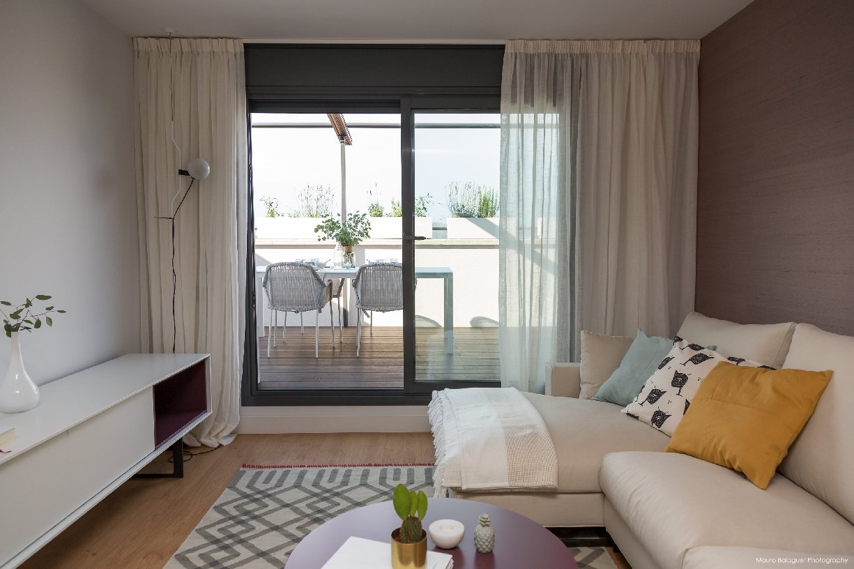 Salón con salida a la terraza