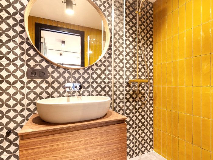 Baño mosaico hidráulico